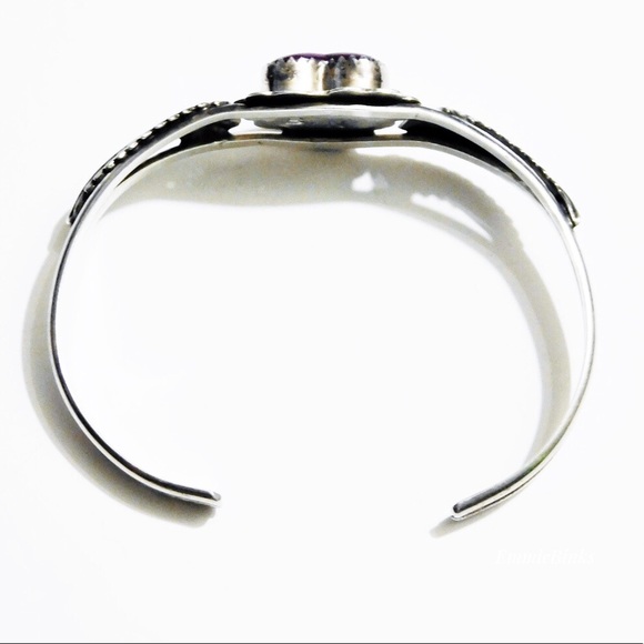 🎉 Vintage NAVAJO MultiStone Sterling Silver Cuff - Picture 8 of 8